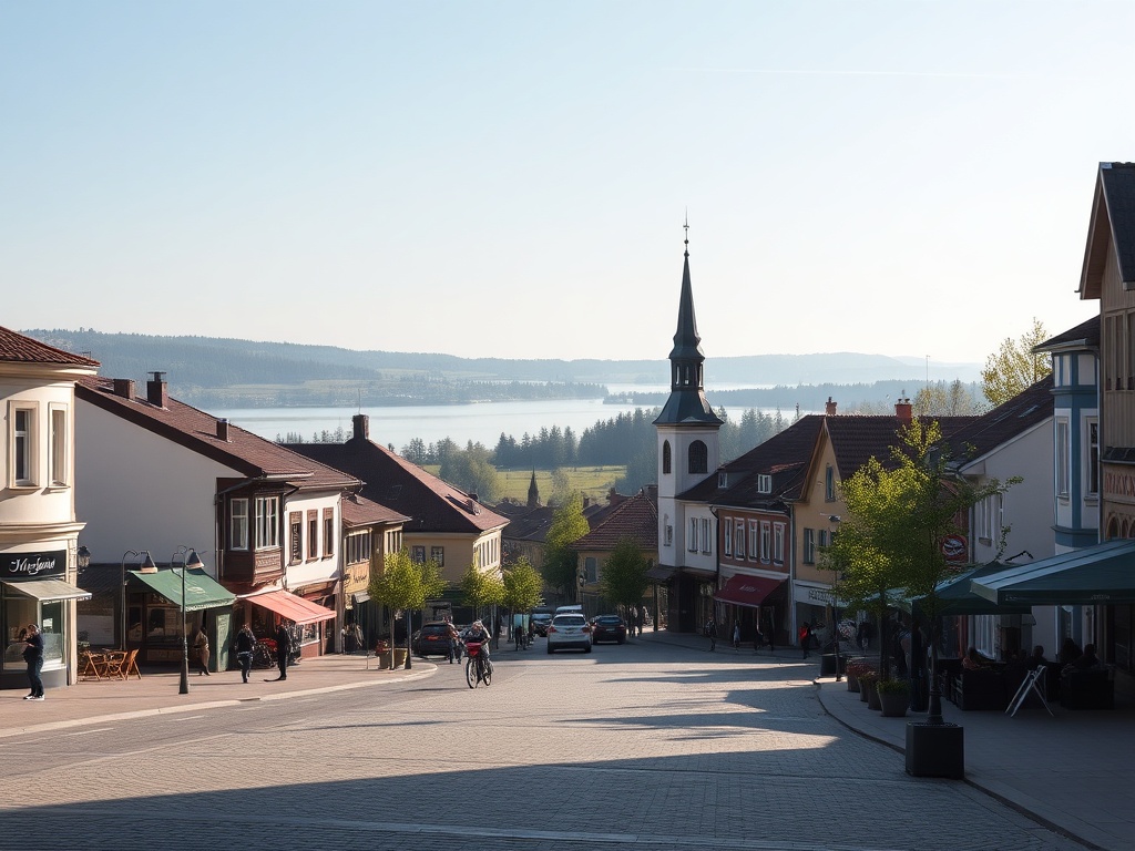 Mapa Braniewa z zaznaczonymi potencjalnymi obszarami przerw w dostawie prądu i ikonami deszczu