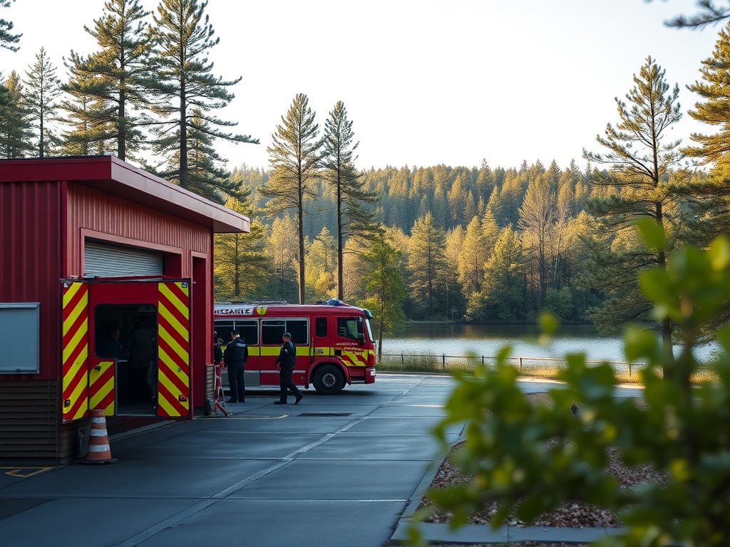 Mapa Braniewa z zaznaczoną lokalizacją stacji podnoszenia wody, uwzględniająca awarię stacji podnoszenia wody Braniewo